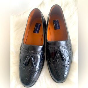Bostonian Men's Classic First Flex Black Leather Loafers with Tassels Size 7M